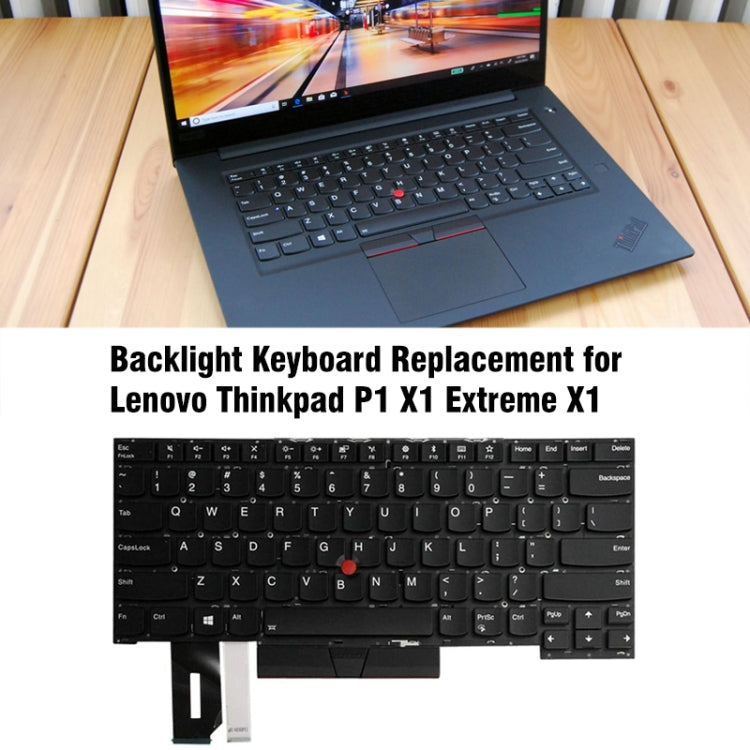 For Lenovo ThinkPad P1 X1 Extreme X1 English Enter Key Backlight Laptop Keyboard