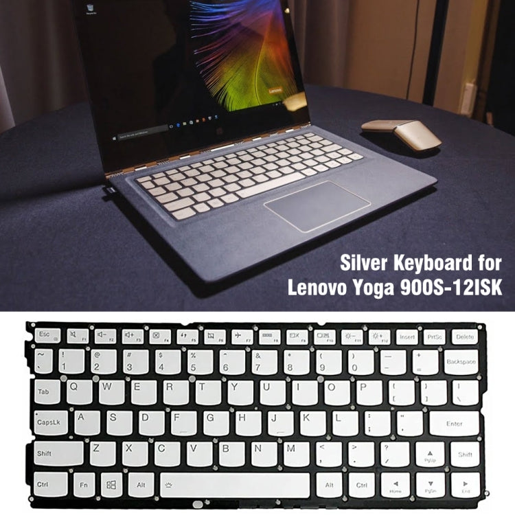For Lenovo Yoga 900S-12ISK US Version Laptop Keyboard(Silver)