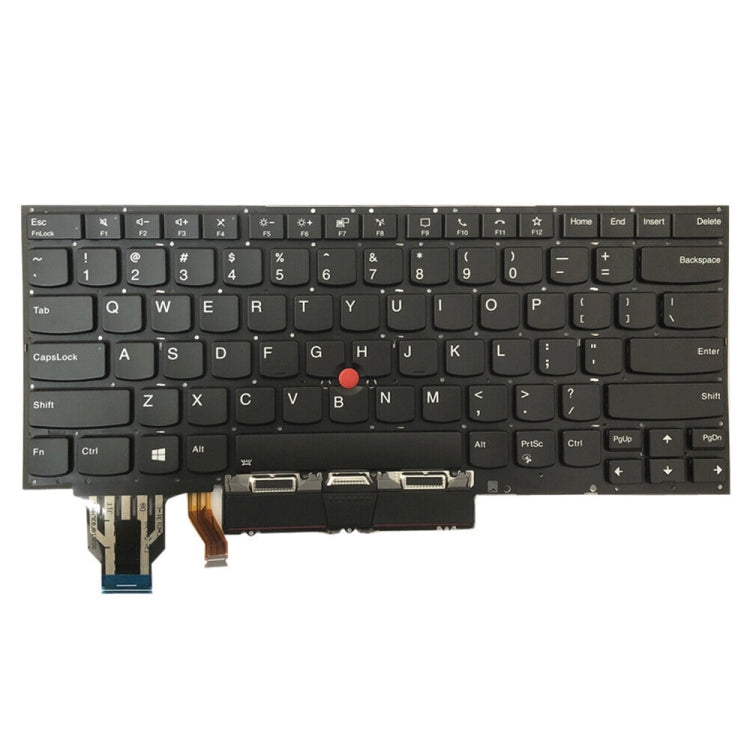 For Lenovo ThinkPad X1 Yoga 4th Gen 20QF US Version Backlight Laptop Keyboard with Touchpad Button(Dark Grey)