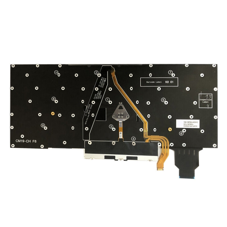 For Lenovo ThinkPad X1 Yoga 4th Gen 20QF US Version Backlight Laptop Keyboard with Touchpad Button(Black)