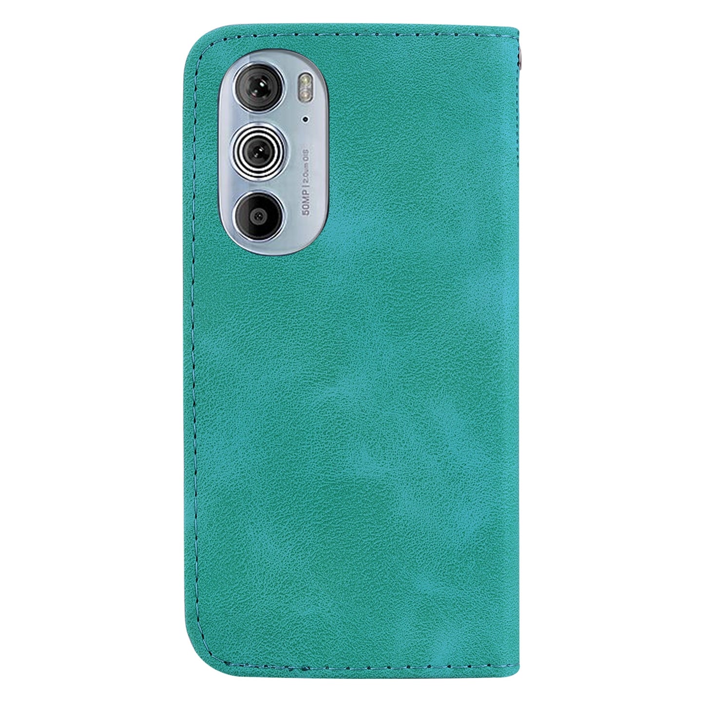 For Motorola Edge 30 Pro Seven-shaped Embossed Leather Phone Case(Green)