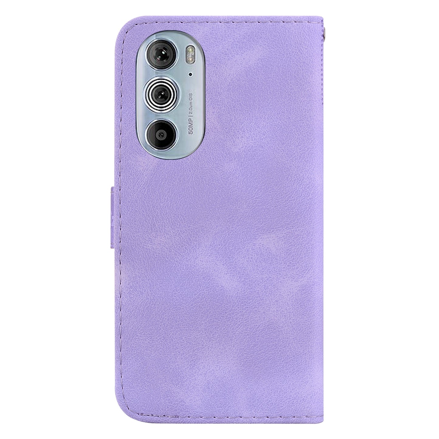 For Motorola Edge 30 Pro Seven-shaped Embossed Leather Phone Case(Purple)