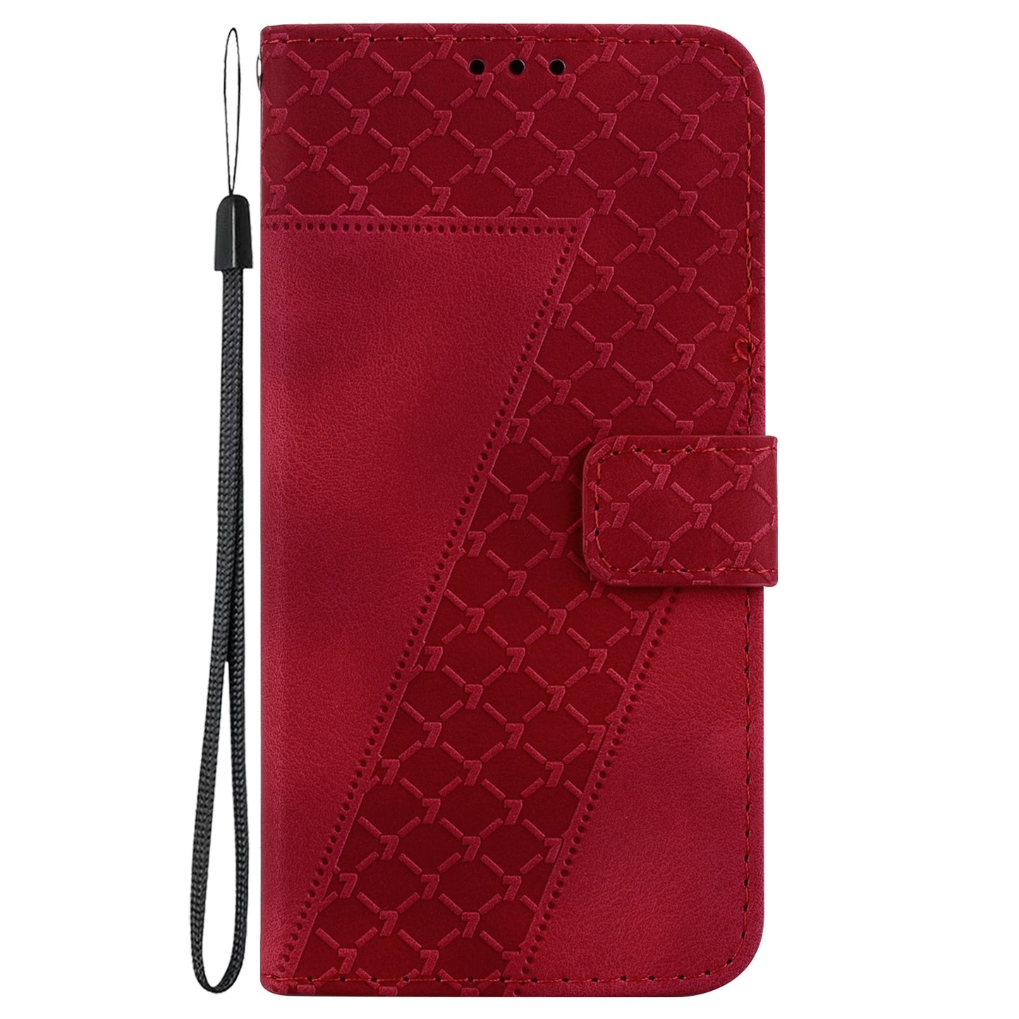 For Motorola Edge 30 Pro Seven-shaped Embossed Leather Phone Case(Red)