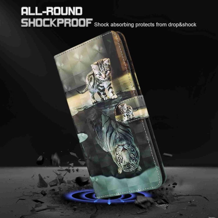 For Samsung Galaxy S24 5G 3D Painting Pattern Flip Leather Phone Case(Cat Tiger)