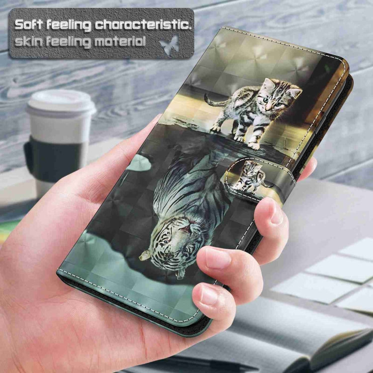 For Samsung Galaxy S24 5G 3D Painting Pattern Flip Leather Phone Case(Cat Tiger)