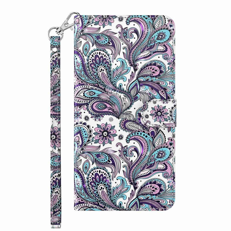 For Samsung Galaxy S24 5G 3D Painting Pattern Flip Leather Phone Case(Swirl Pattern)