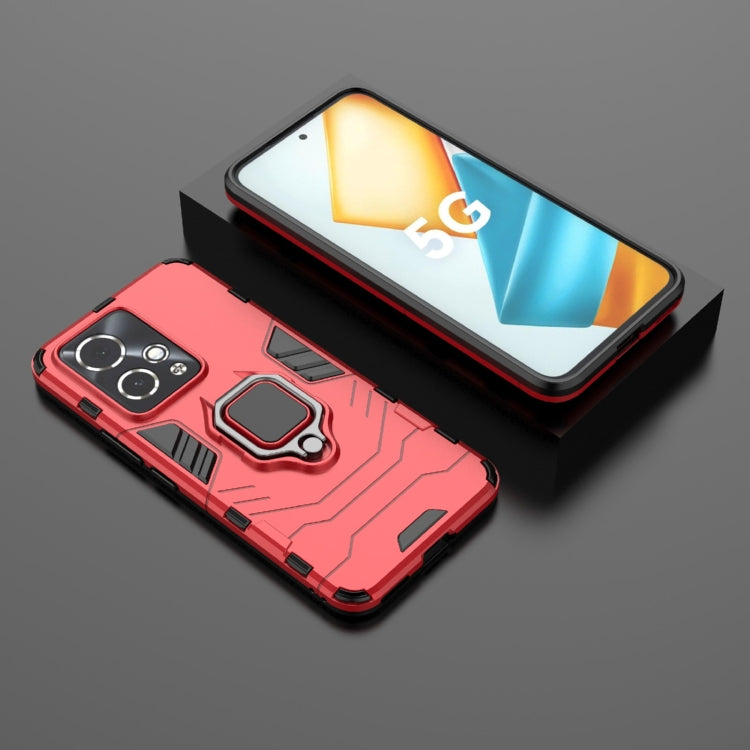 For Honor 90 GT 5G PC + TPU Shockproof Protective Phone Case with Magnetic Ring Holder(Red)