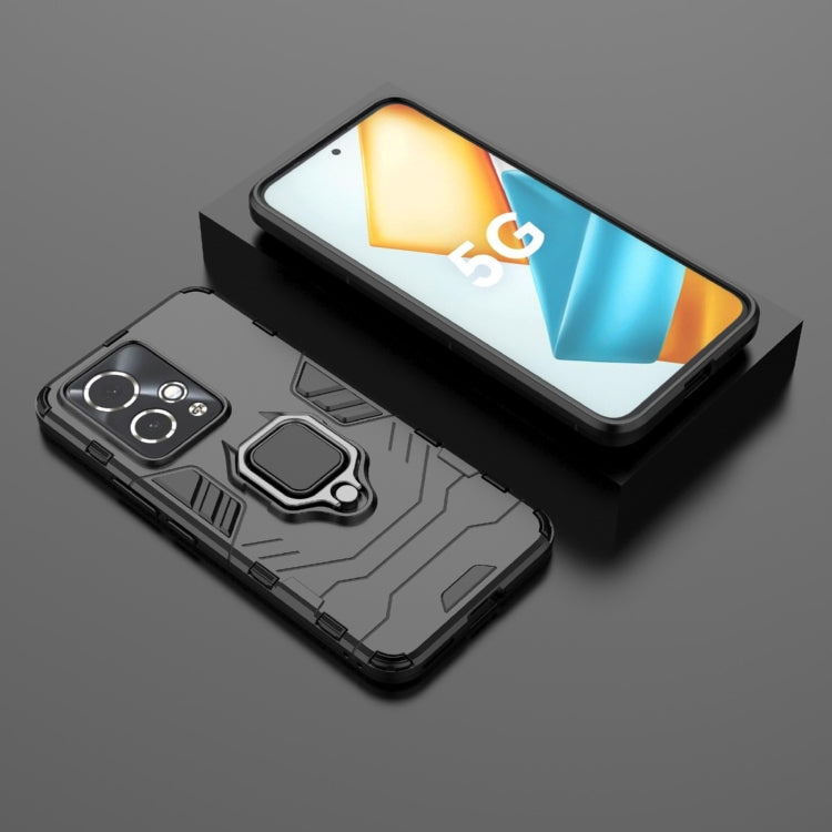 For Honor 90 GT 5G PC + TPU Shockproof Protective Phone Case with Magnetic Ring Holder(Black)