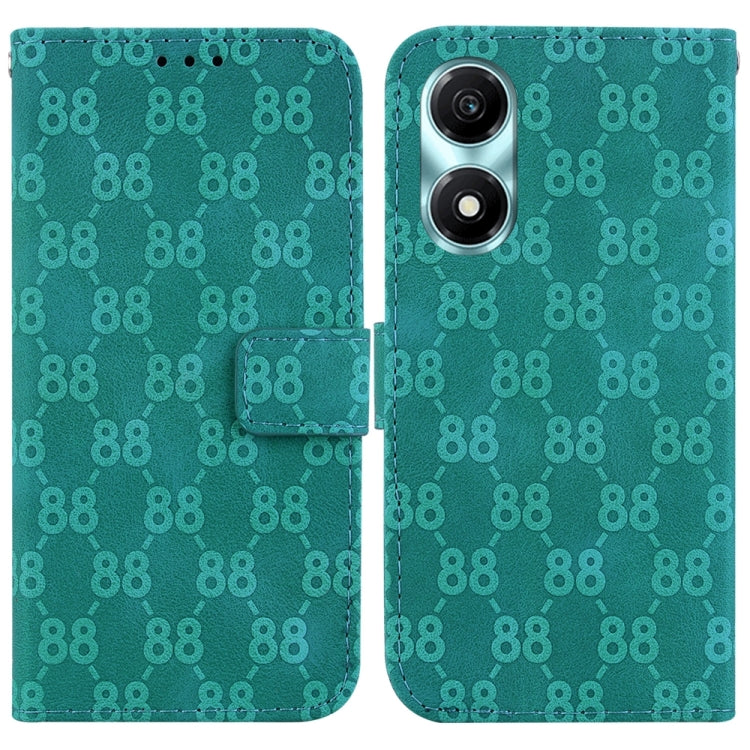 For Honor X5 Plus / Play 40C Double 8-shaped Embossed Leather Phone Case(Green)