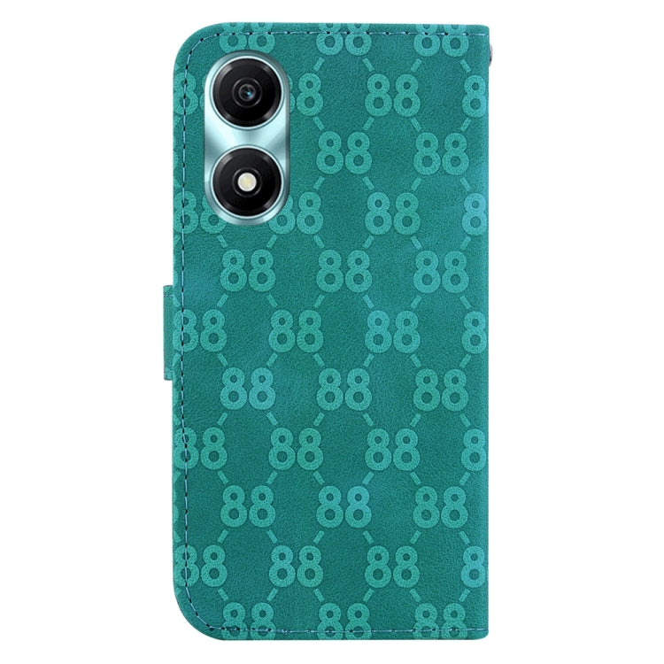 For Honor X5 Plus / Play 40C Double 8-shaped Embossed Leather Phone Case(Green)