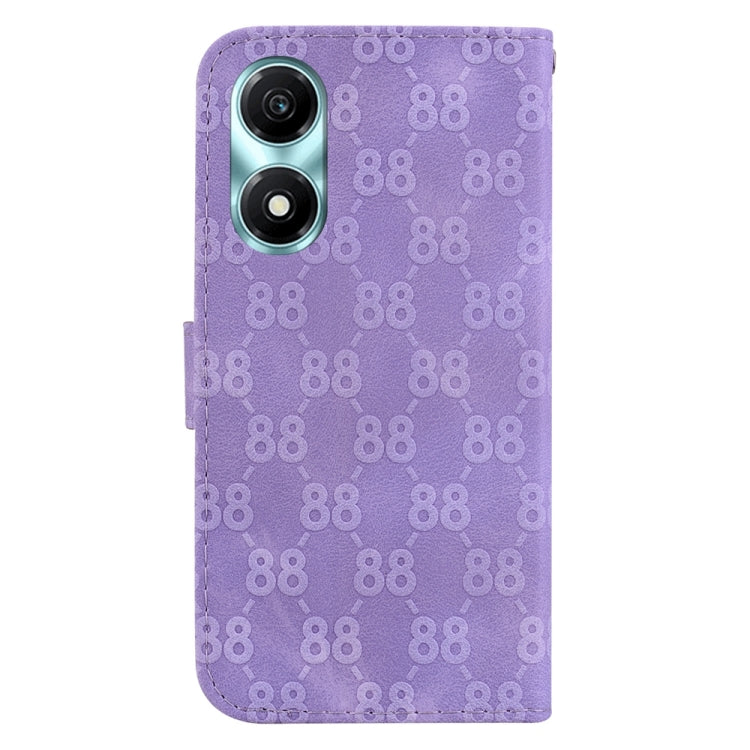 For Honor X5 Plus / Play 40C Double 8-shaped Embossed Leather Phone Case(Purple)
