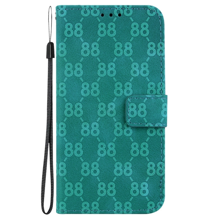 For Honor X6a Double 8-shaped Embossed Leather Phone Case(Green)