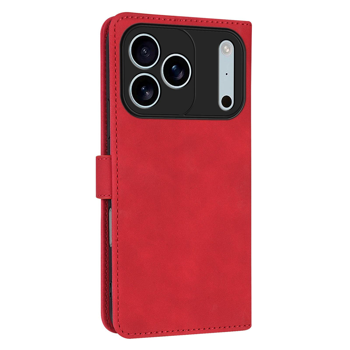 Compatible with iPhone 18 Pro AZNS Skin Feel Calf Texture Flip Leather Phone Case - Red