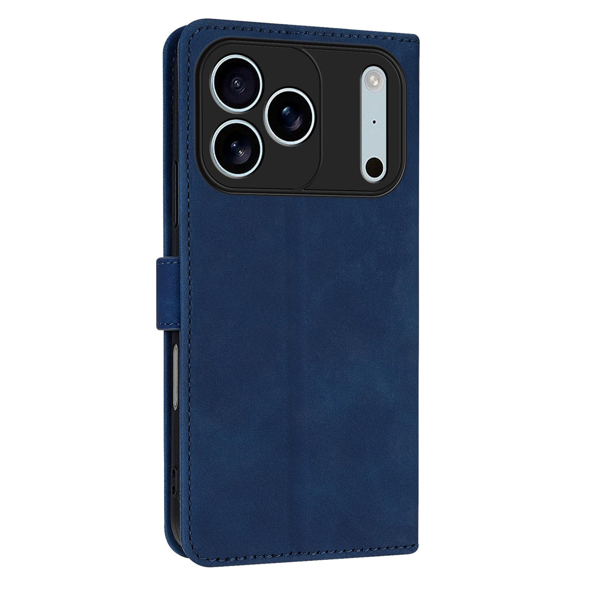 Compatible with iPhone 18 Pro AZNS Skin Feel Calf Texture Flip Leather Phone Case - Blue