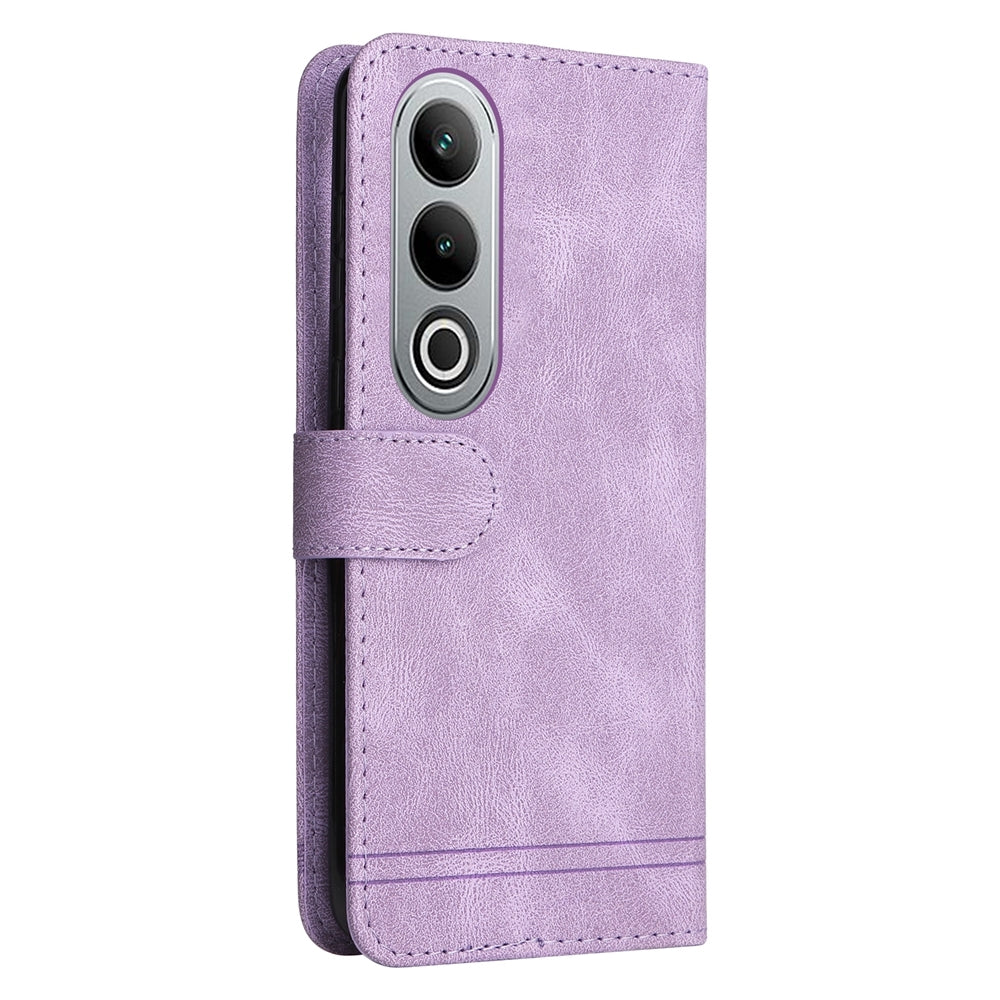 For OPPO K12 Skin Feel Life Tree Metal Button Leather Phone Case(Purple)