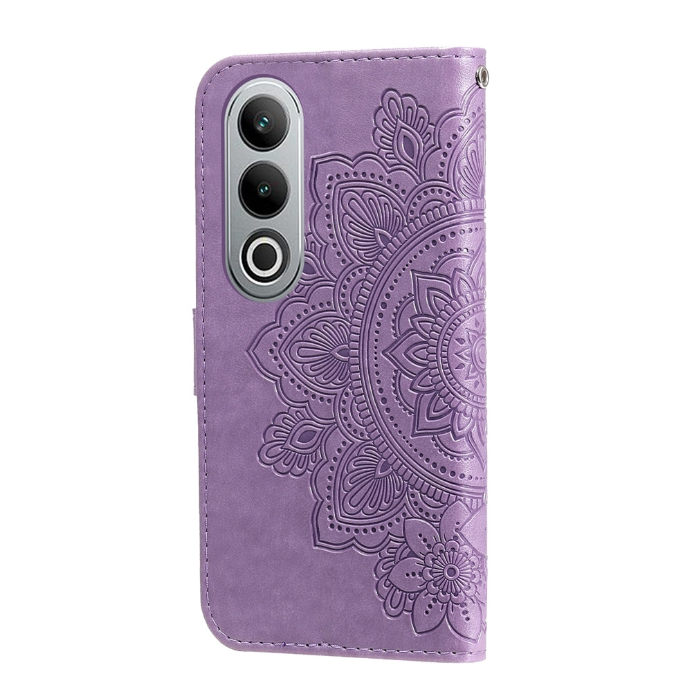 For OPPO K12 Seven-petal Flowers Embossing Leather Phone Case(Light Purple)