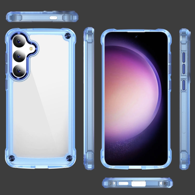 For Samsung Galaxy S24 5G Skin Feel TPU + PC Phone Case(Transparent Blue)