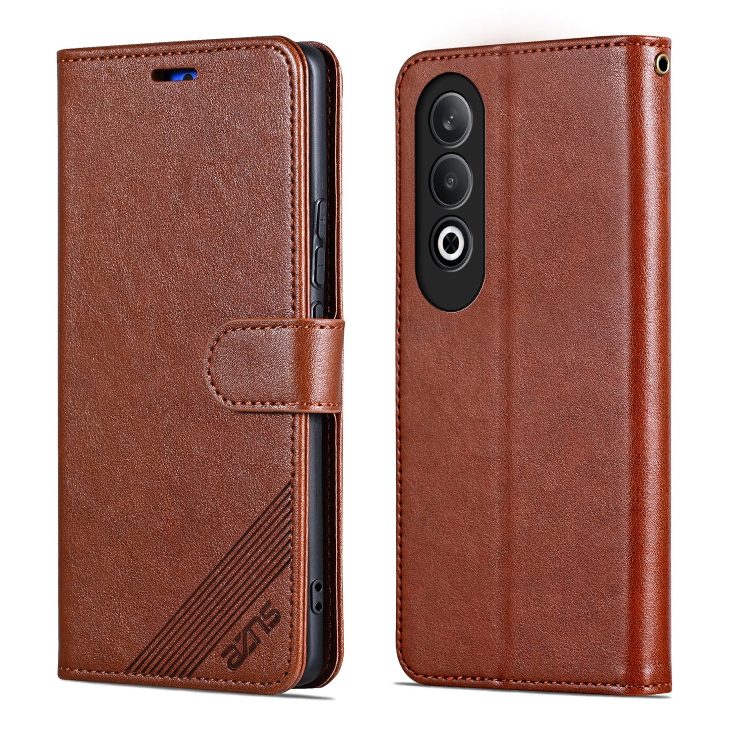 For OPPO K12 AZNS Sheepskin Texture Flip Leather Phone Case(Brown)