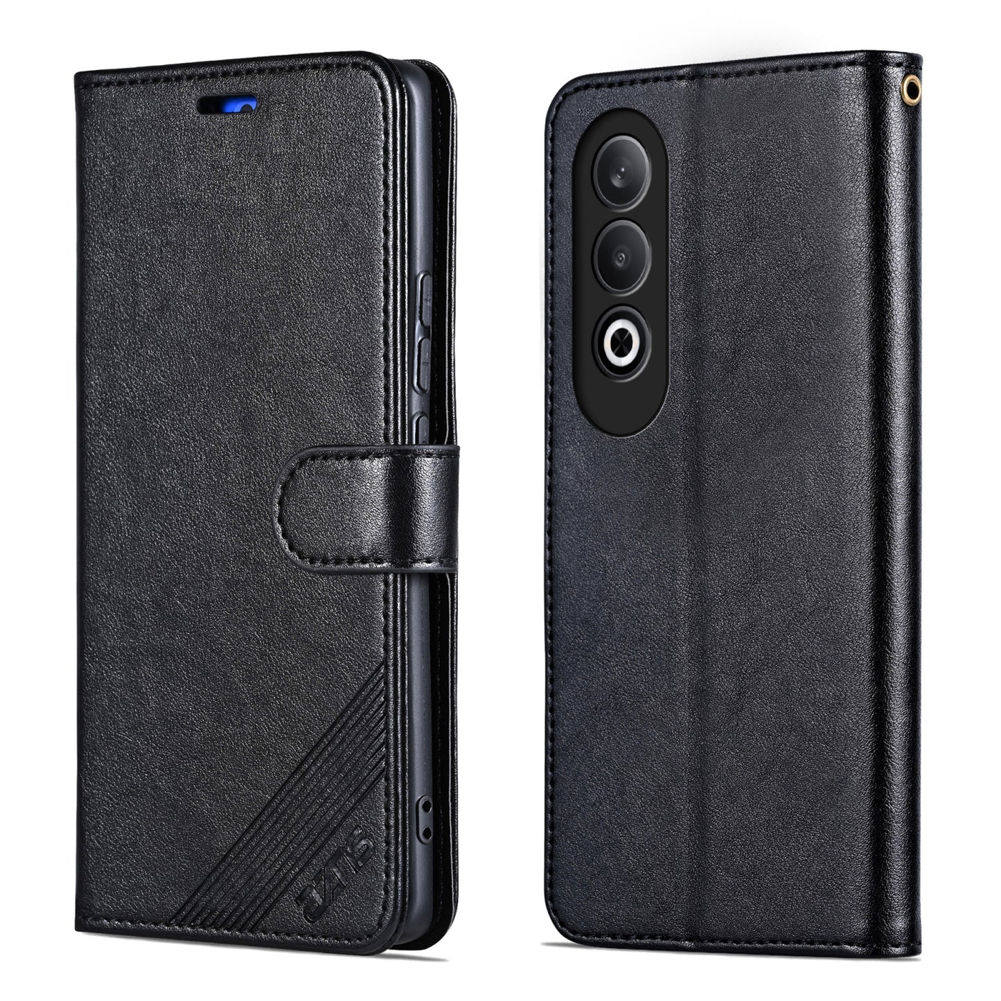For OPPO K12 AZNS Sheepskin Texture Flip Leather Phone Case(Black)