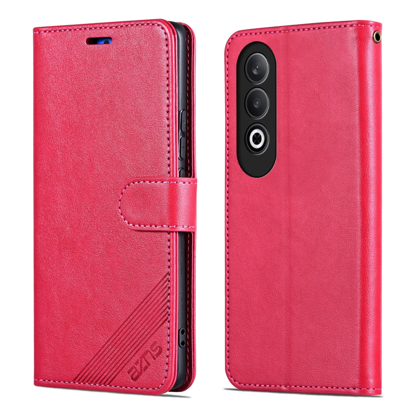 For OPPO K12 AZNS Sheepskin Texture Flip Leather Phone Case(Red)