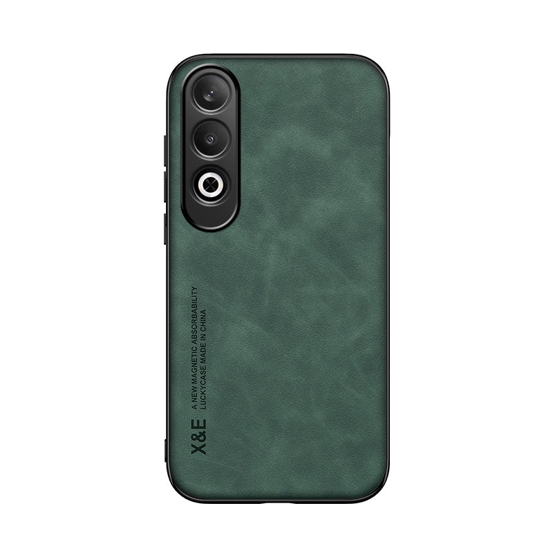 For OPPO K12 Skin Feel Magnetic Leather Back Phone Case(Green)