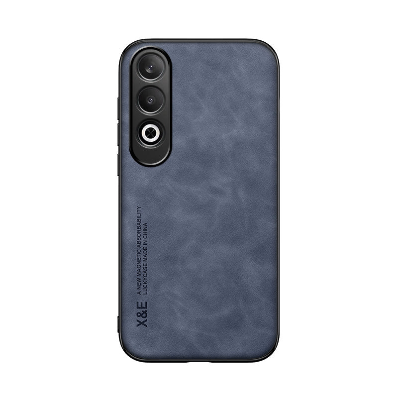 For OPPO K12 Skin Feel Magnetic Leather Back Phone Case(Blue)