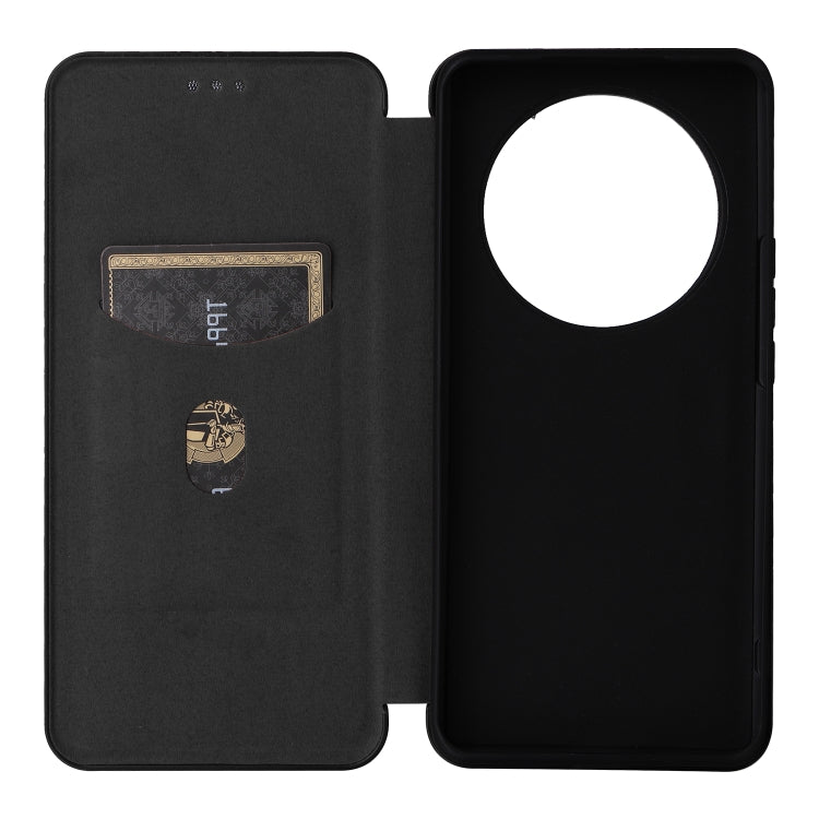 For Honor Magic6 Lite Carbon Fiber Texture Flip Leather Phone Case(Black)
