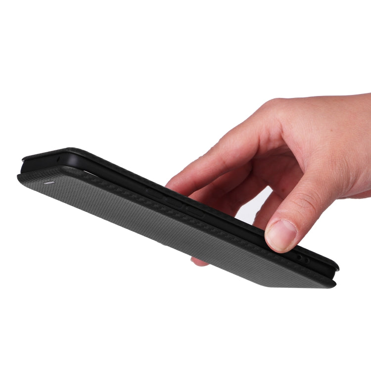 For Honor Magic6 Lite Carbon Fiber Texture Flip Leather Phone Case(Black)