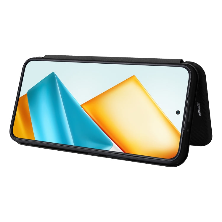 For Honor 90 GT Carbon Fiber Texture Flip Leather Phone Case(Black)