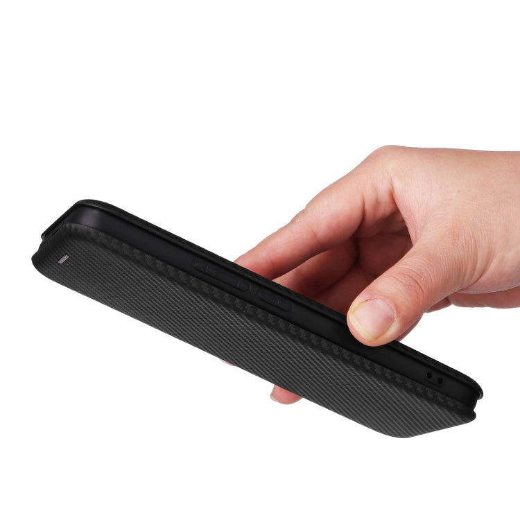 For Honor 90 GT Carbon Fiber Texture Flip Leather Phone Case(Black)