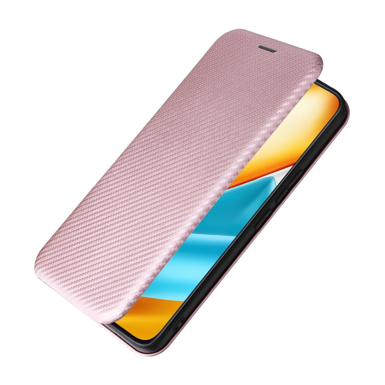 For Honor 90 GT Carbon Fiber Texture Flip Leather Phone Case(Pink)