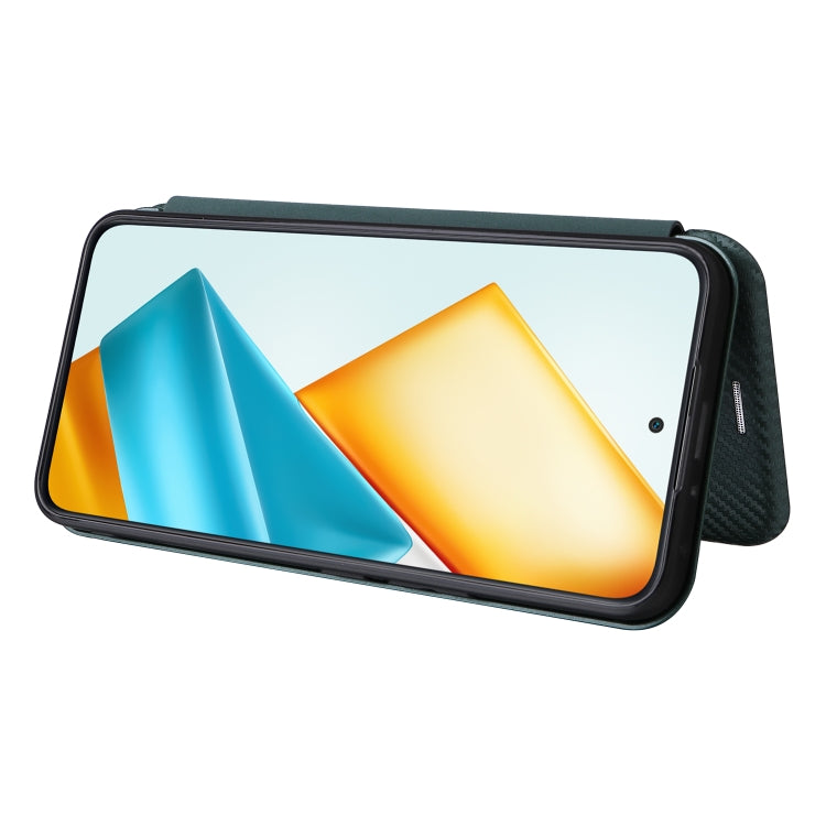 For Honor 90 GT Carbon Fiber Texture Flip Leather Phone Case(Green)