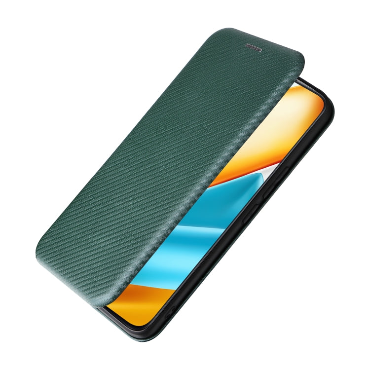 For Honor 90 GT Carbon Fiber Texture Flip Leather Phone Case(Green)