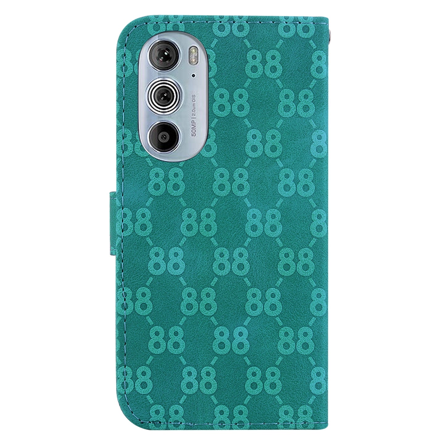 For Motorola Edge 30 Pro / Edge+ 2022 Double 8-shaped Embossed Leather Phone Case(Green)