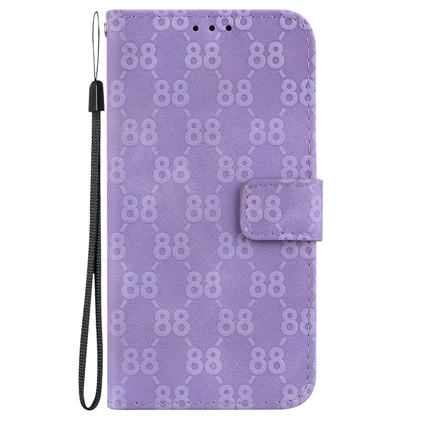 For Motorola Edge 30 Pro / Edge+ 2022 Double 8-shaped Embossed Leather Phone Case(Purple)