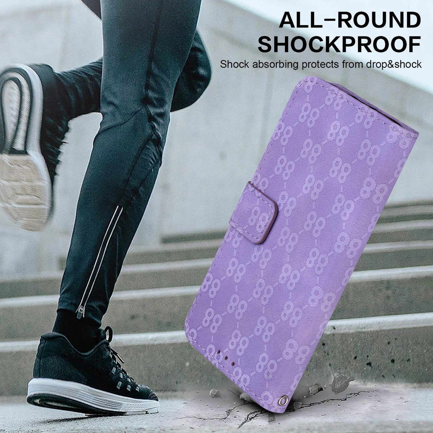 For Motorola Edge 30 Pro / Edge+ 2022 Double 8-shaped Embossed Leather Phone Case(Purple)