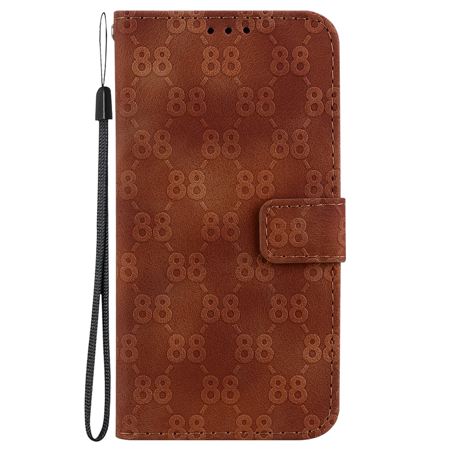For Motorola Edge 30 Pro / Edge+ 2022 Double 8-shaped Embossed Leather Phone Case(Brown)