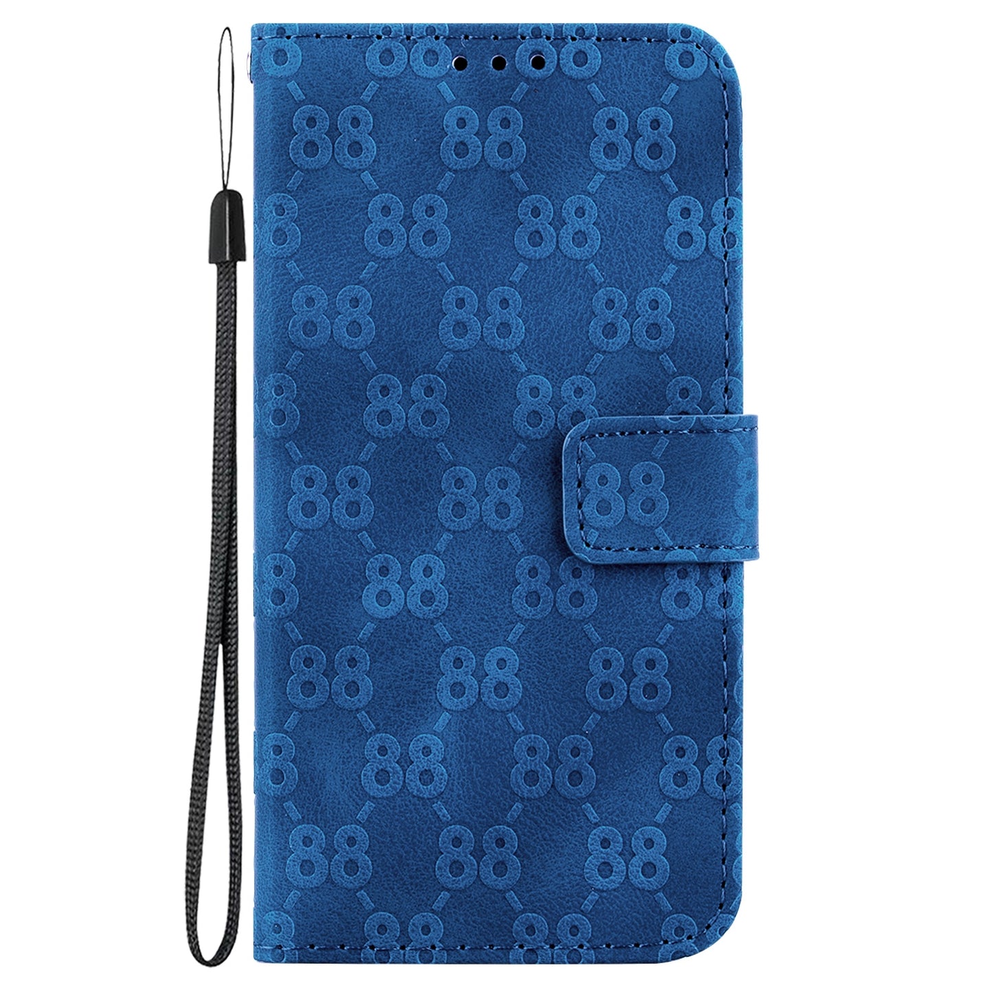 For Motorola Edge 30 Pro / Edge+ 2022 Double 8-shaped Embossed Leather Phone Case(Blue)