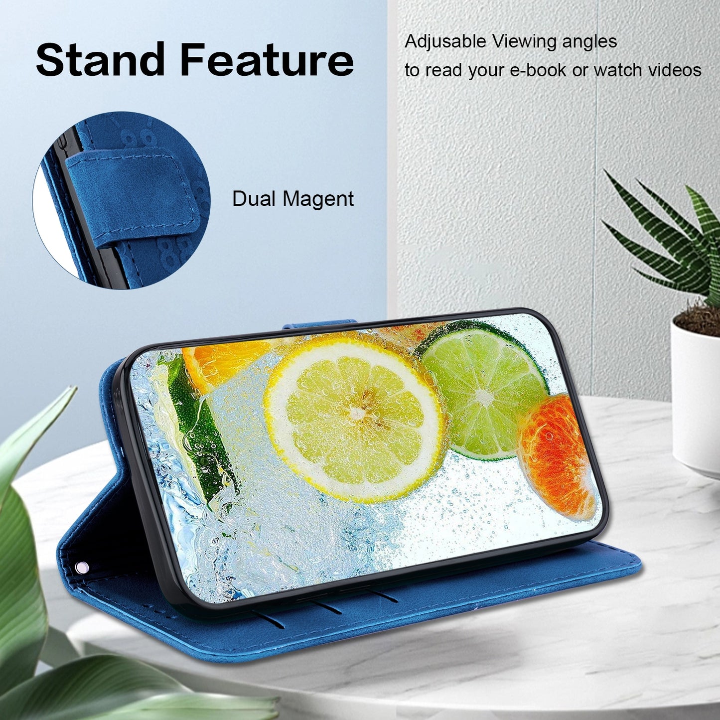 For Motorola Edge 30 Pro / Edge+ 2022 Double 8-shaped Embossed Leather Phone Case(Blue)