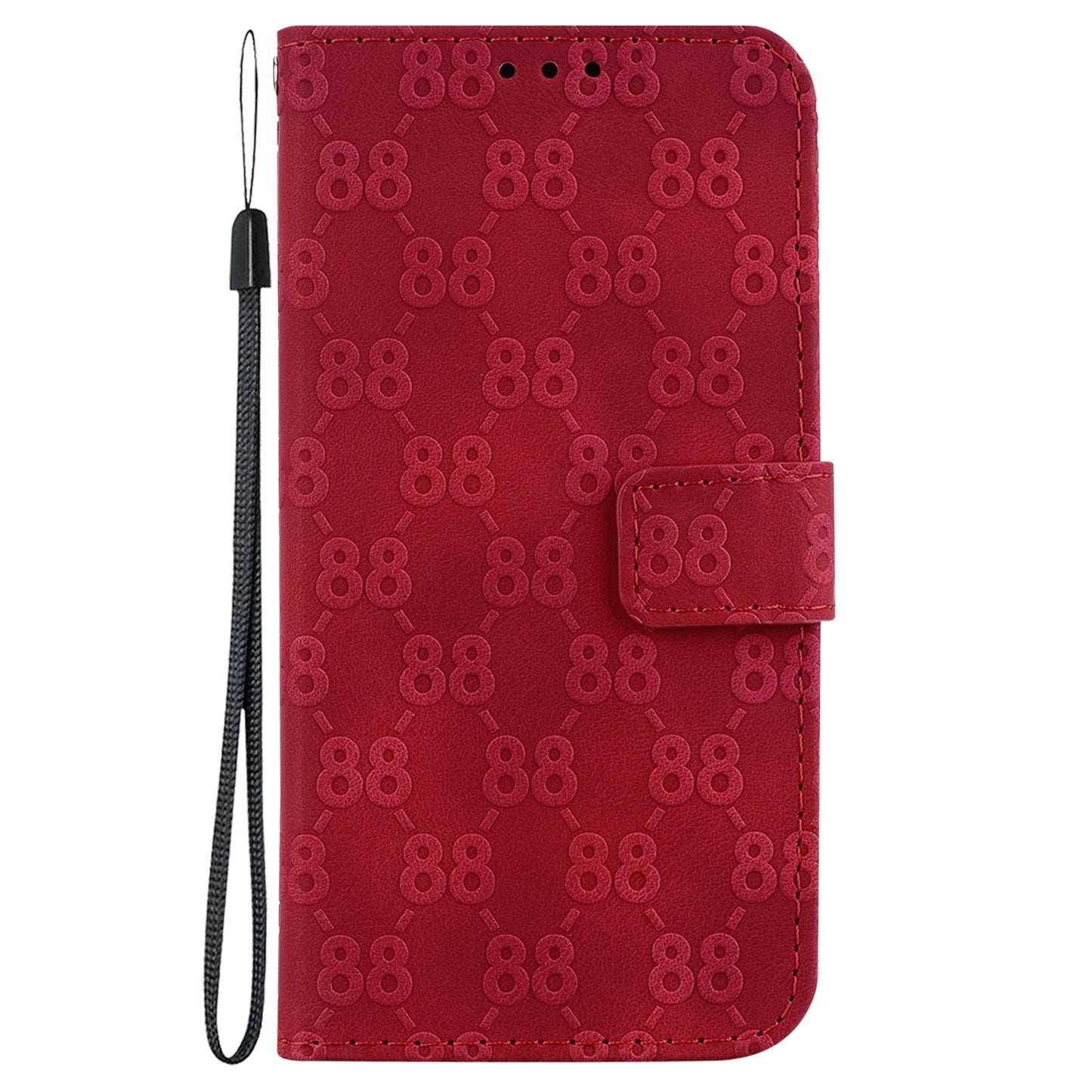 For Motorola Edge 30 Pro / Edge+ 2022 Double 8-shaped Embossed Leather Phone Case(Red)