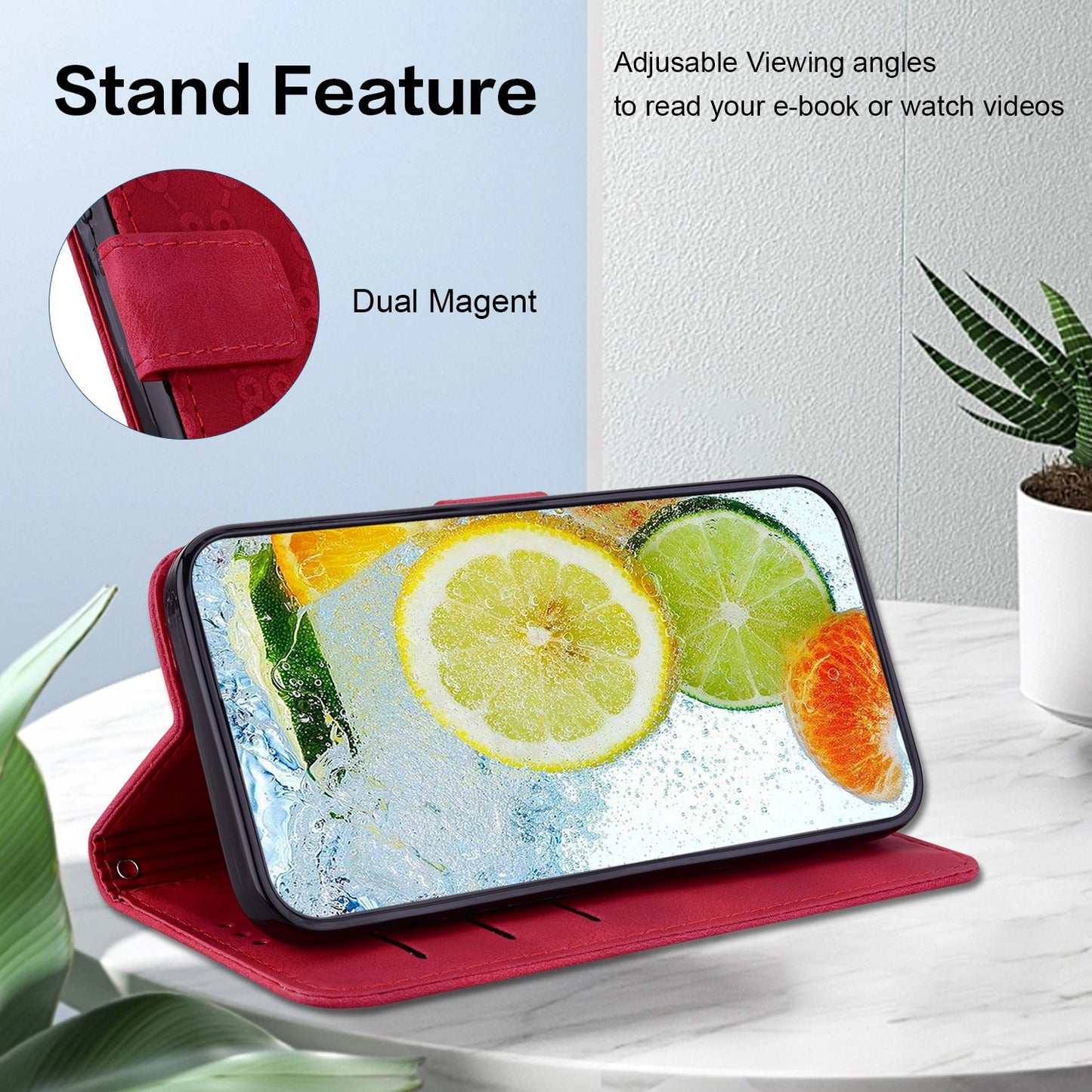 For Motorola Edge 30 Pro / Edge+ 2022 Double 8-shaped Embossed Leather Phone Case(Red)