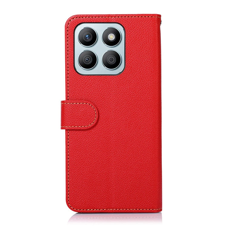 For Honor X8b KHAZNEH Litchi Texture Leather RFID Phone Case(Red)
