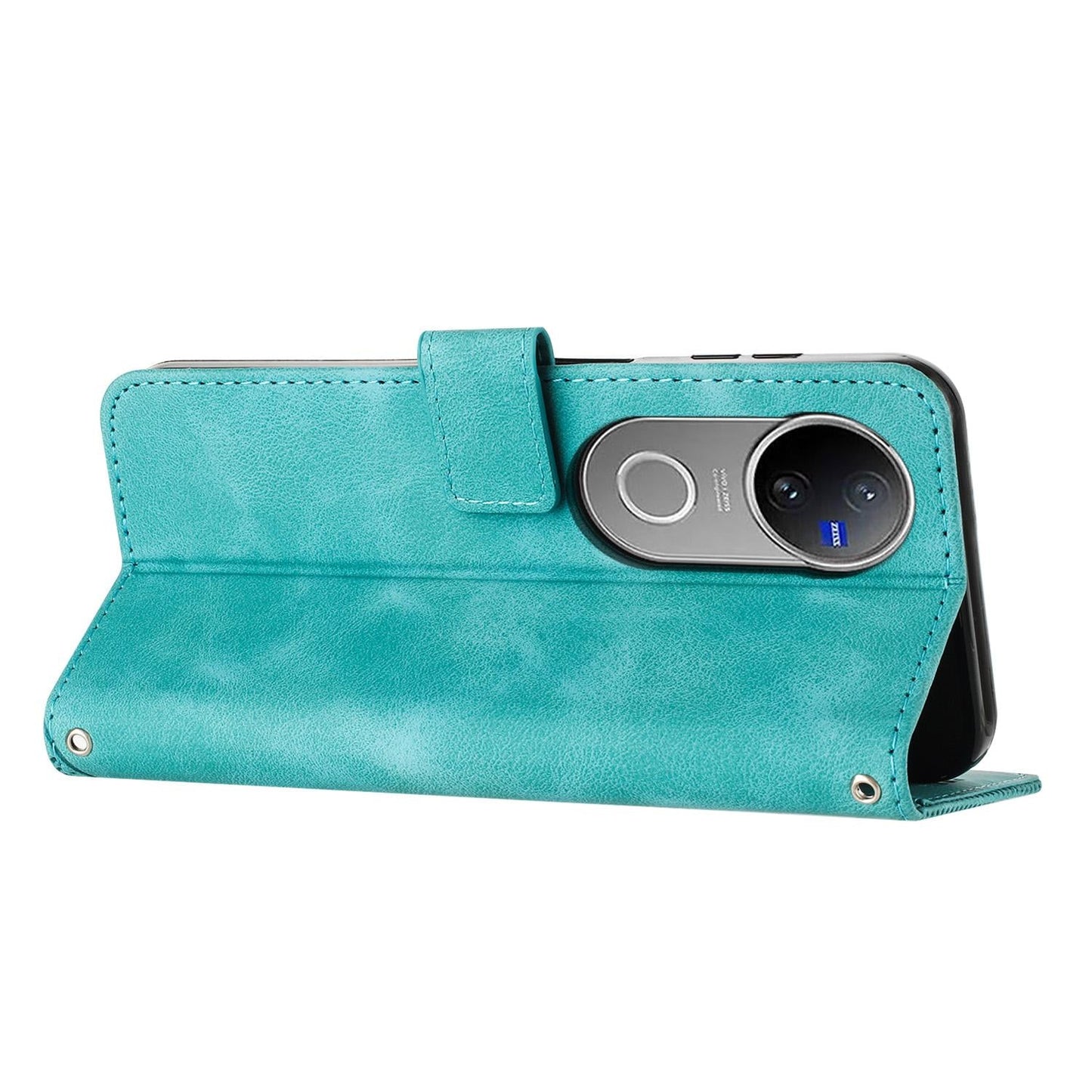 For vivo V50 Dream Triangle Leather Phone Case with Lanyard(Green)