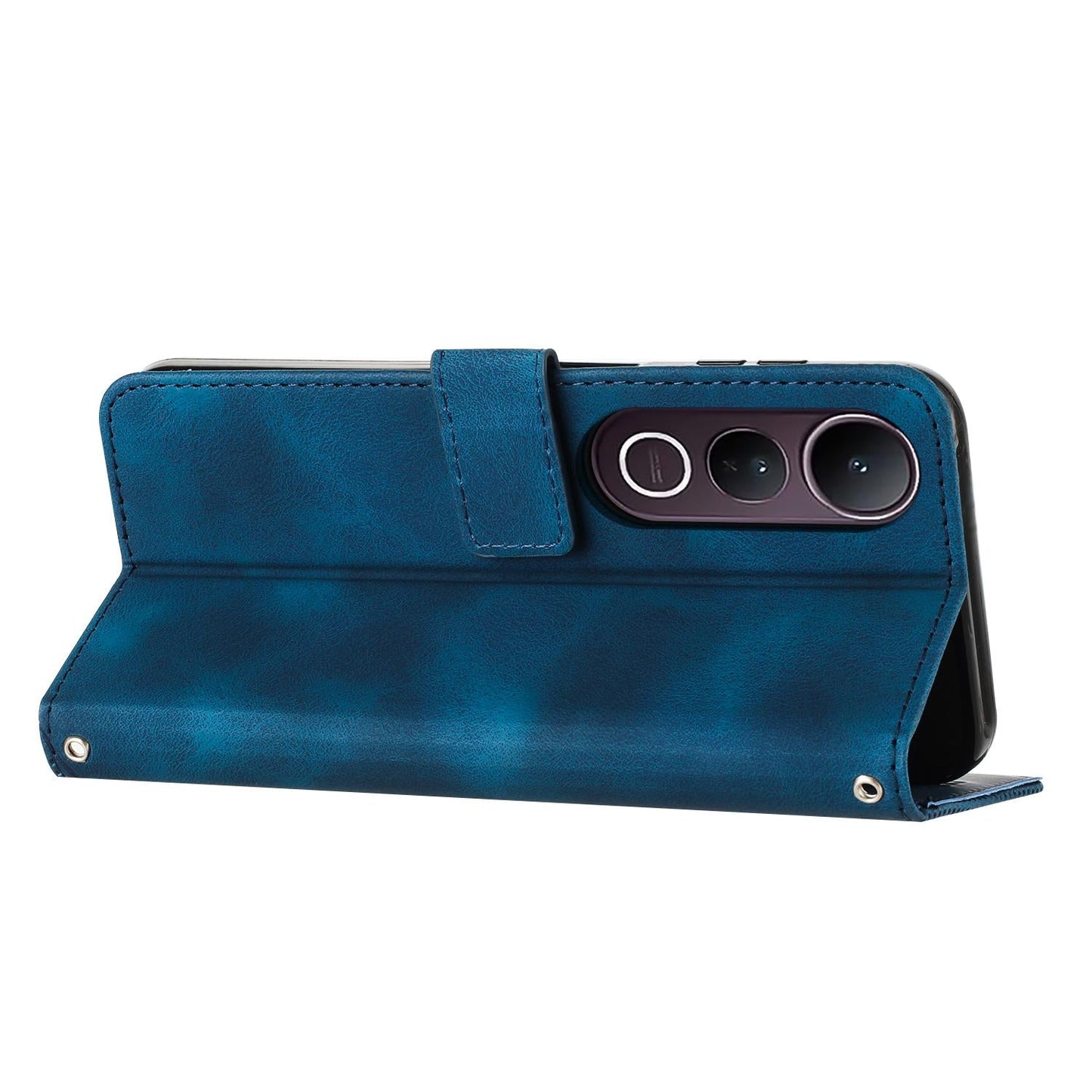 For vivo V50 Lite Dream Triangle Leather Phone Case with Lanyard(Blue)