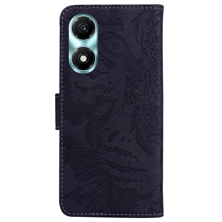 For Honor X5 Plus / Play 40C Tiger Embossing Pattern Flip Leather Phone Case(Black)