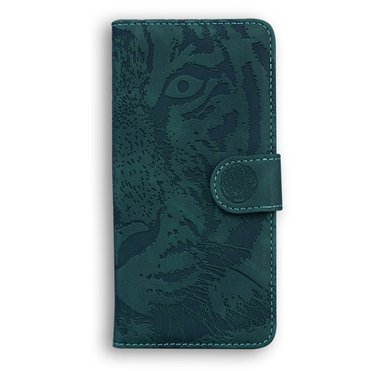 For Honor X5 Plus / Play 40C Tiger Embossing Pattern Flip Leather Phone Case(Green)