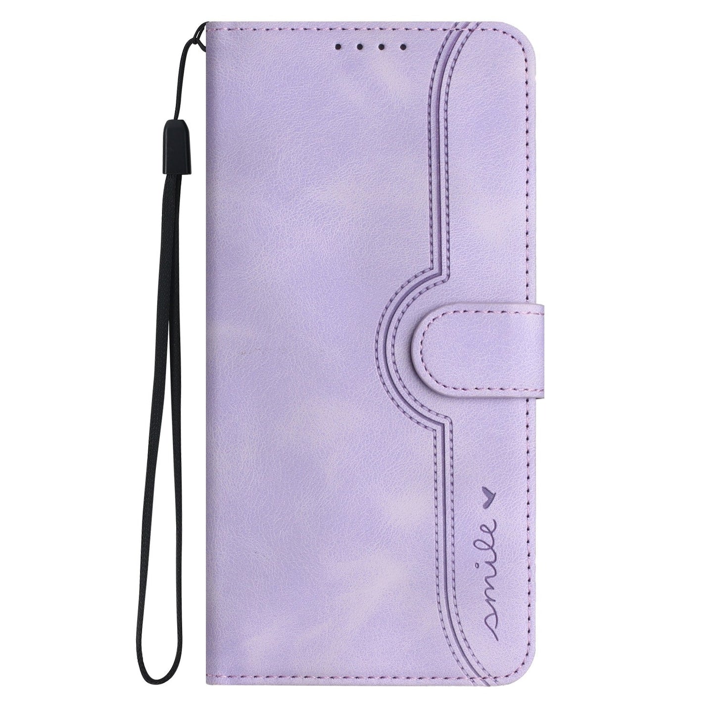 For iPhone 16e Heart Pattern Skin Feel Leather Phone Case(Purple)