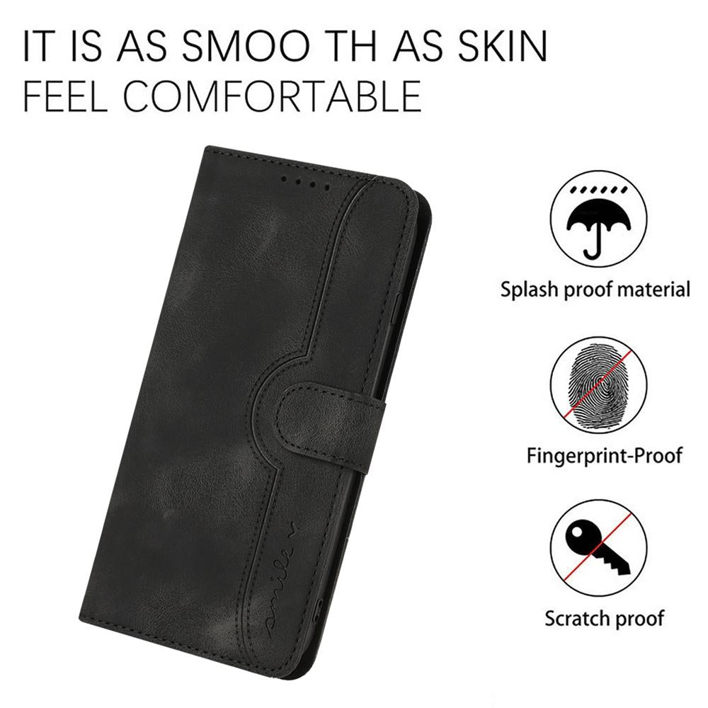For OPPO K13 5G Heart Pattern Skin Feel Leather Phone Case(Black)