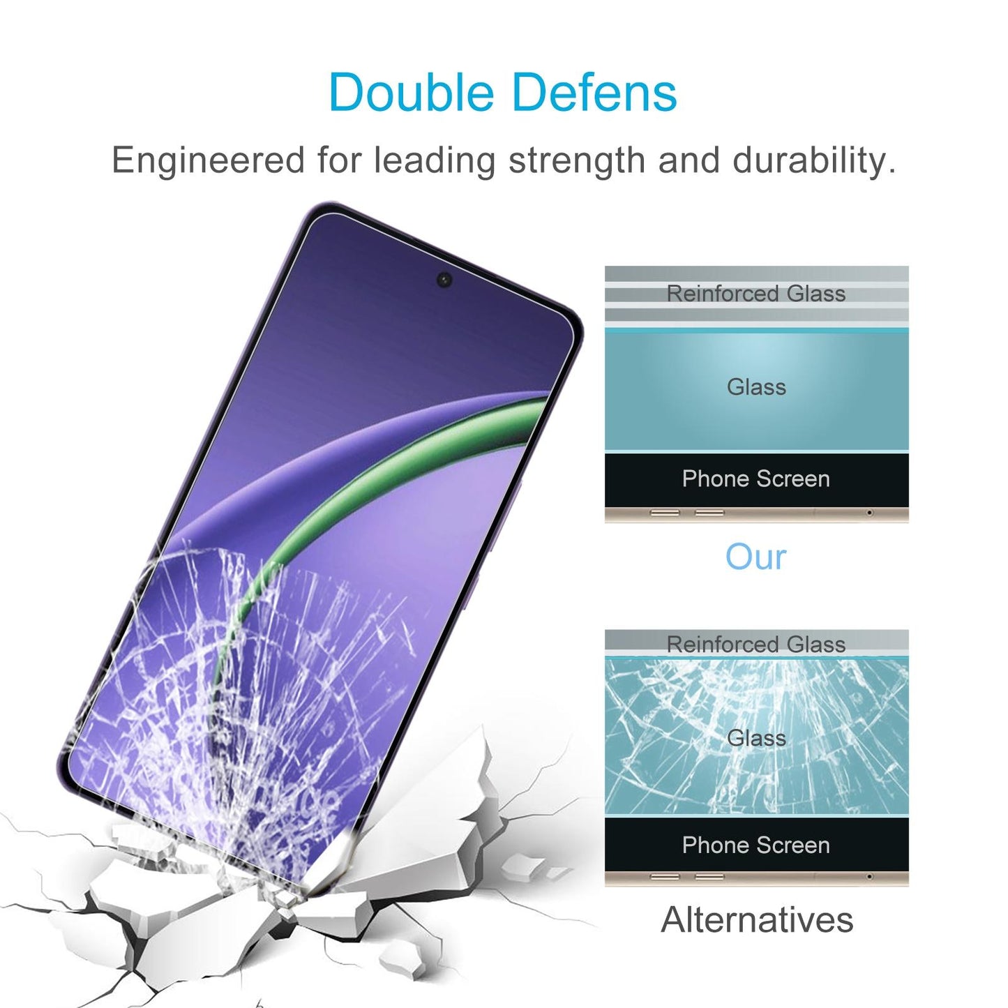 For OPPO K13 Turbo Pro 5G 50pcs 0.26mm 9H 2.5D Tempered Glass Film