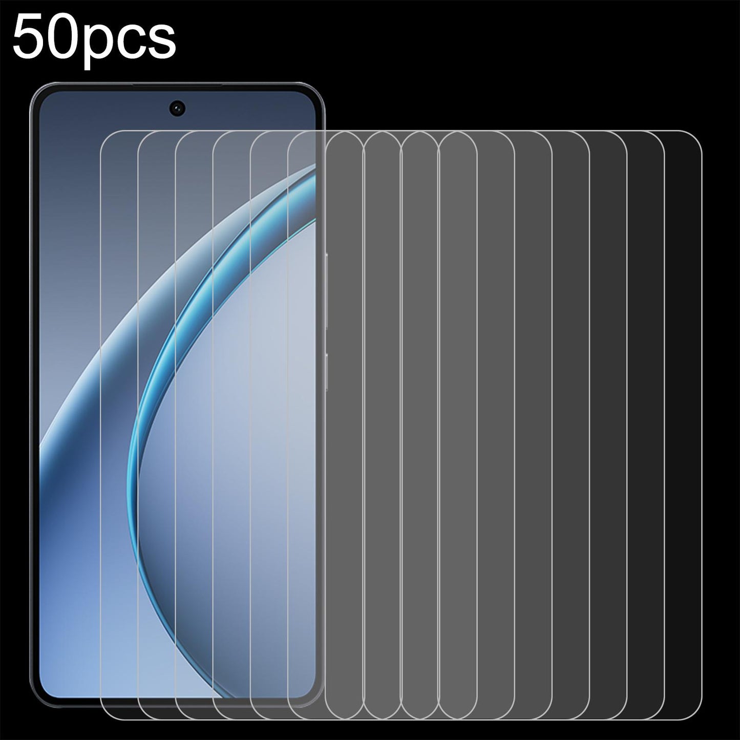 For OPPO K13 Turbo 5G 50pcs 0.26mm 9H 2.5D Tempered Glass Film